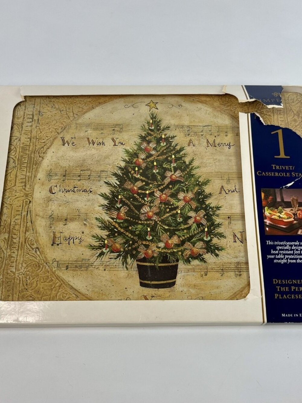 PIMPERNEL Trivet Casserole Stand Spode Christmas Tree 9x12” Heat Resistant NEW